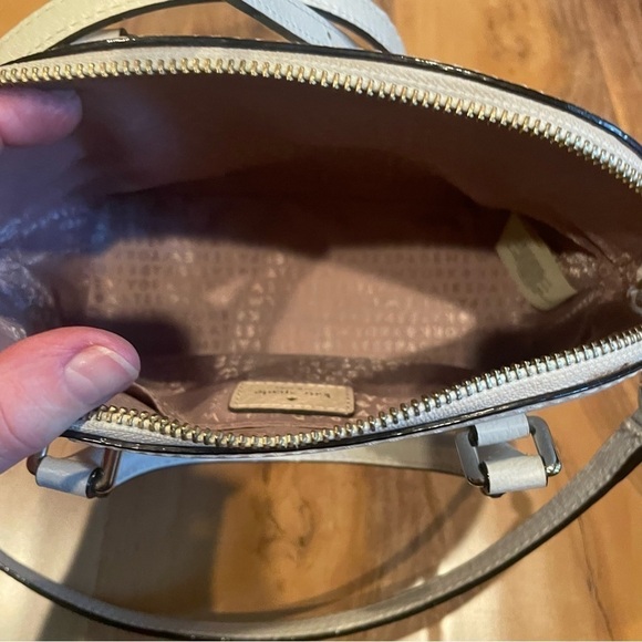 Kate Spade Carli Grove Street Warm Beige/Cement Leather Satchel - Picture 9 of 11